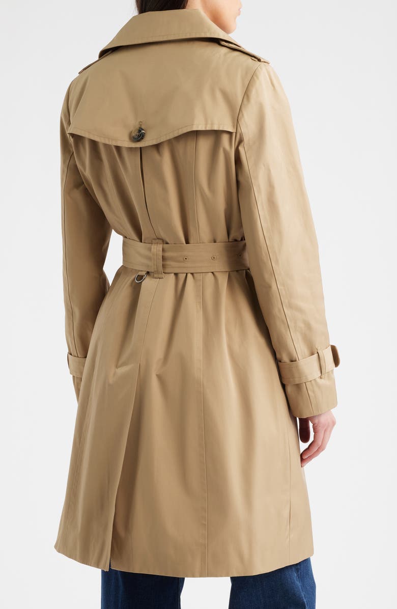 London Fog Heritage Trench Raincoat with Removable Hood, Alternate, color, Br Khaki