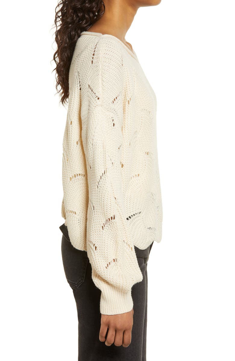 Lulus Moonglow Loose Knit Sweater, Alternate, color, 