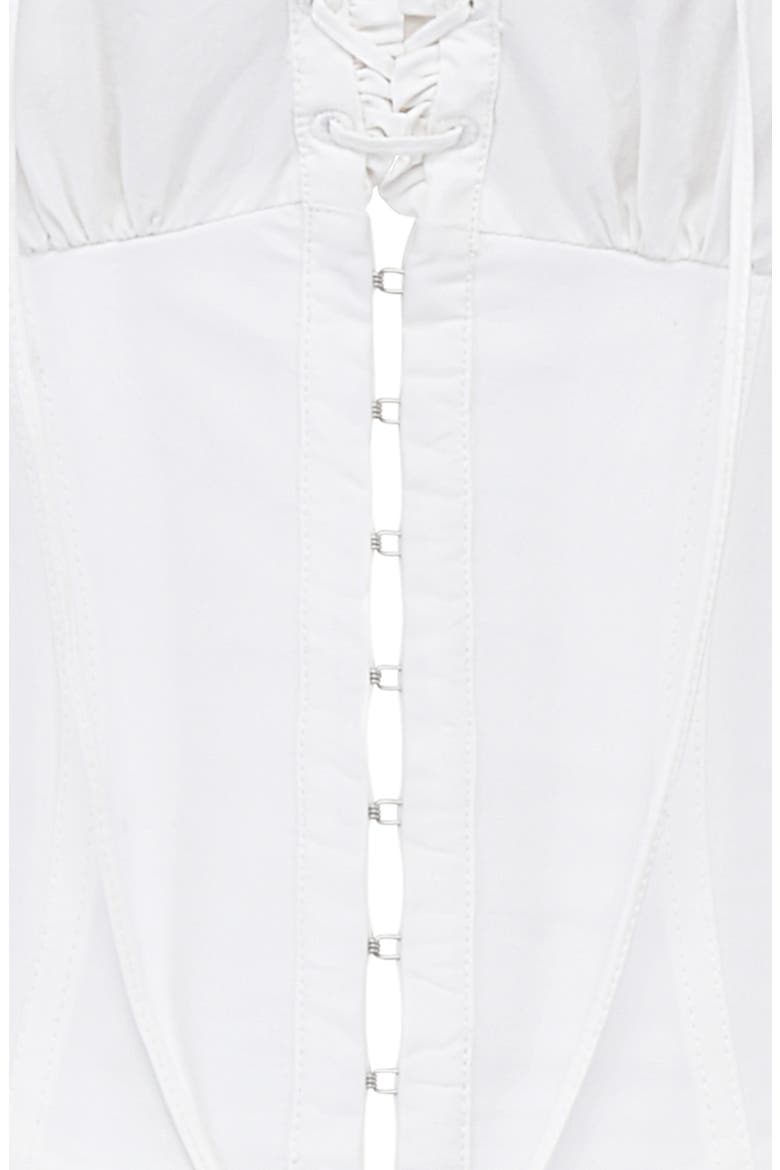 Anissa Long Sleeve Cotton Poplin Top, Alternate, color, WHITE