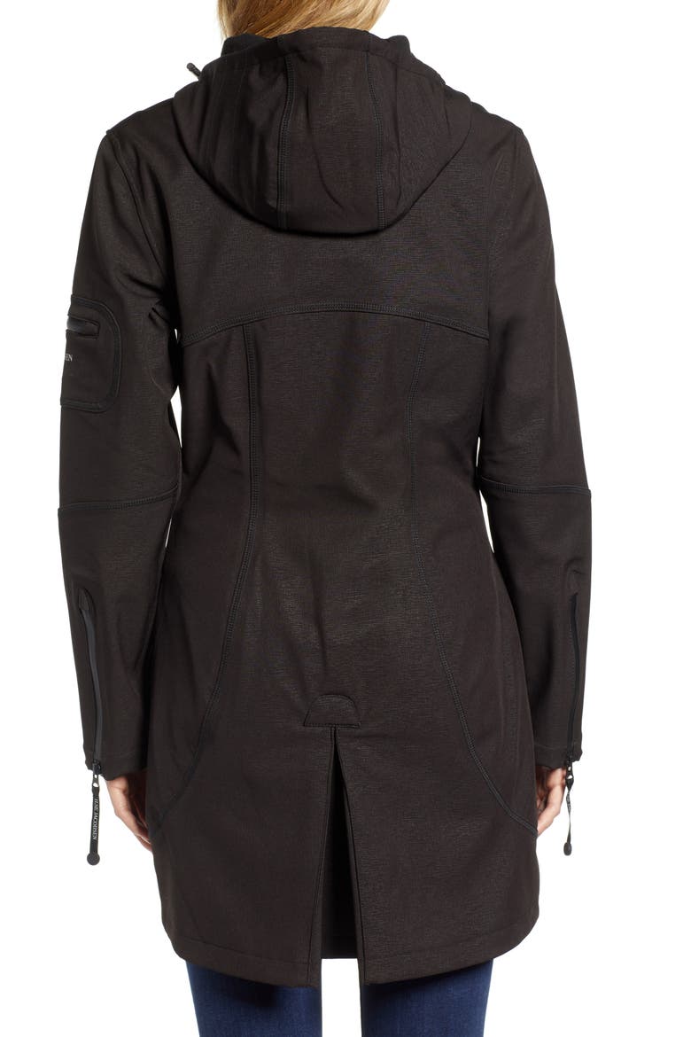 Rain 7 Hooded Water Resistant Coat, Alternate, color, BLACK