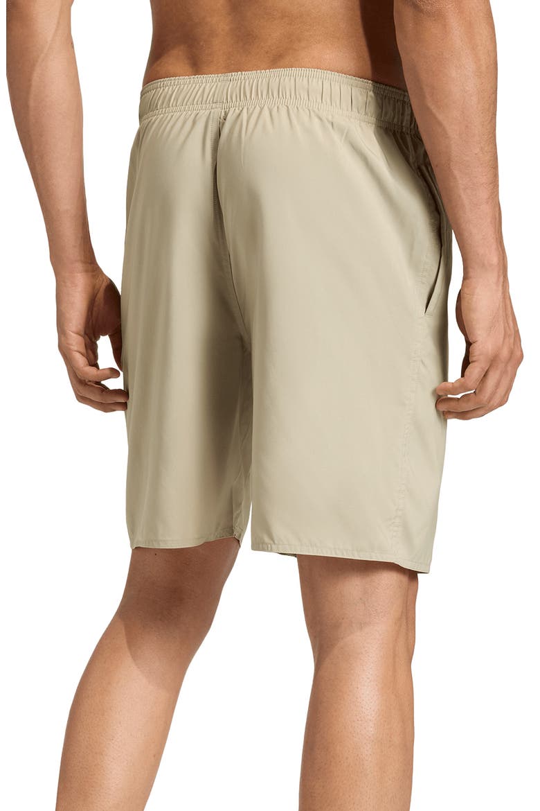 Essentials Swim Trunks, Alternate, color, WONDER CARGO/ WHITE