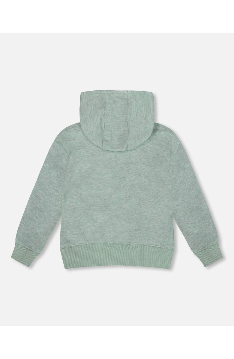 Deux par Deux Super Soft Hooded Brushed Jersey Sweatshirt, Alternate, color, Jade Green