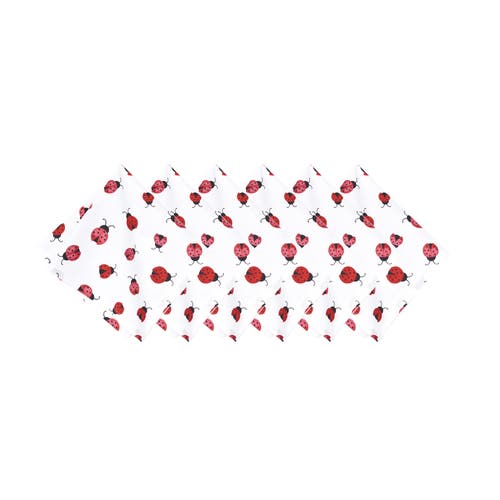 C & F Home C&f Home Ladybug Pattern Spring Napkin, Set Of 6 In White
