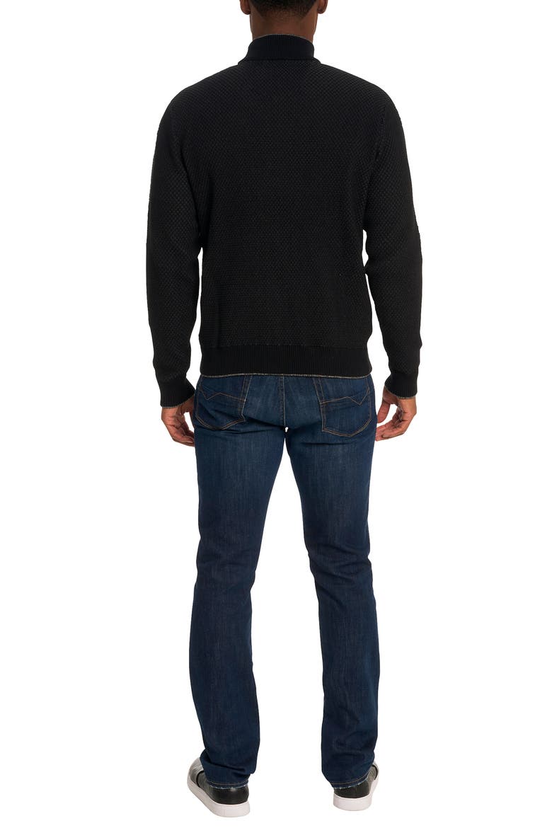 Buzz Cotton Zip Sweater, Alternate, color, BLACK