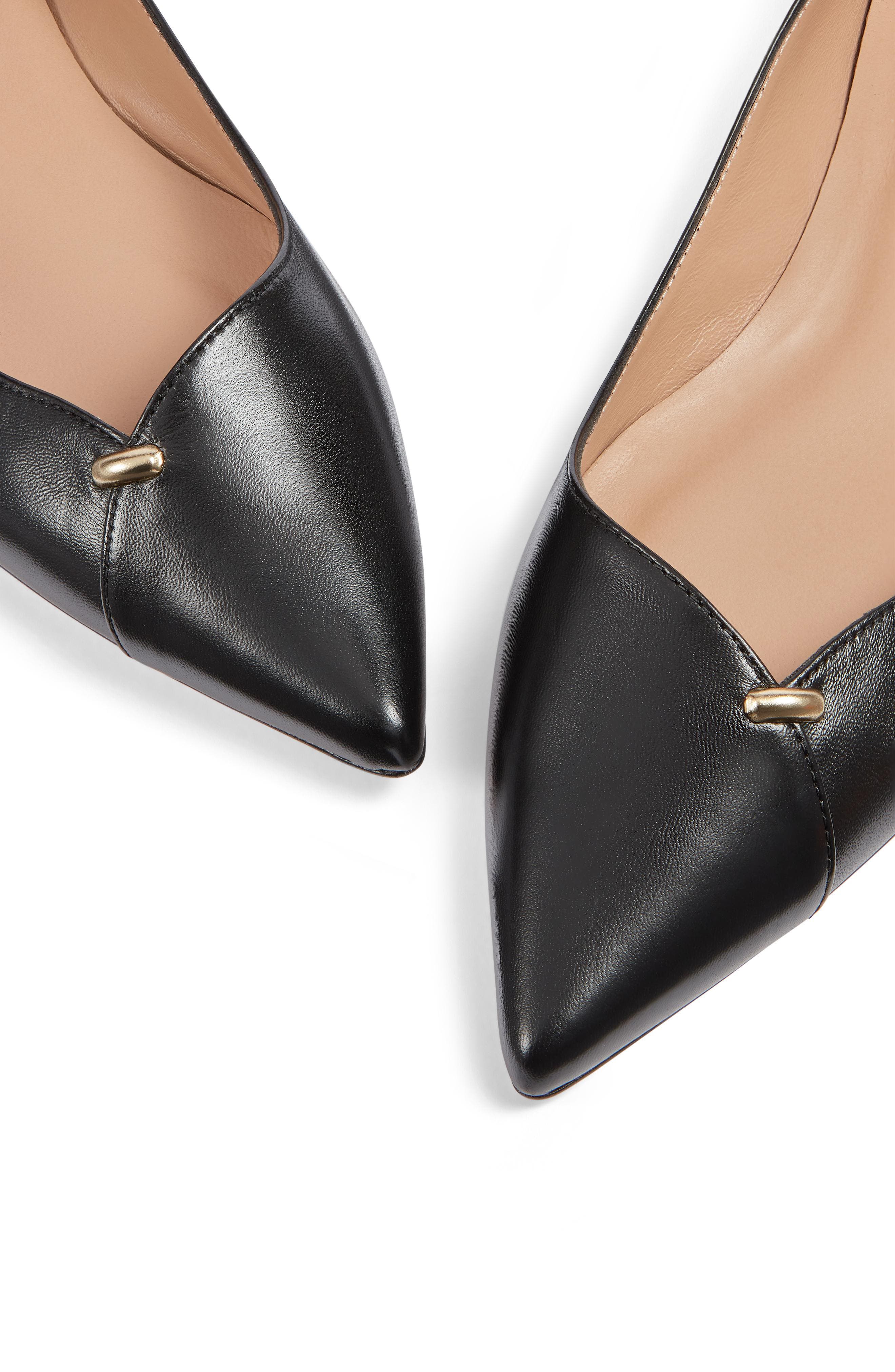 LK Bennett Cally Pointed Toe Flat, Alternate, color, Black