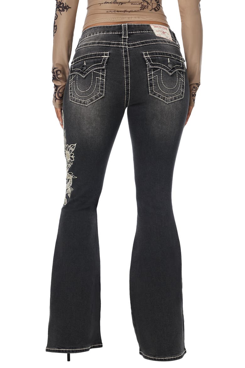 Snake Charlie Mid Rise Flare Jeans, Alternate, color, NIGHT SIGNAL