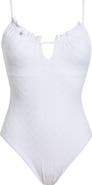 Polo Ralph Lauren Eyelet Keyhole One-Piece Swimsuit