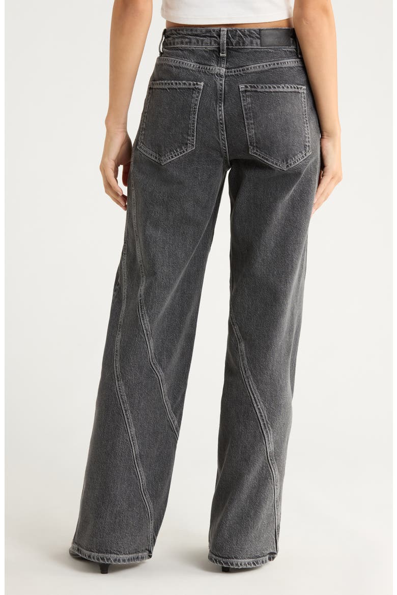 Getty High Waist Twist Seam Wide Leg Jeans, Alternate, color, WASHED CHARCOAL