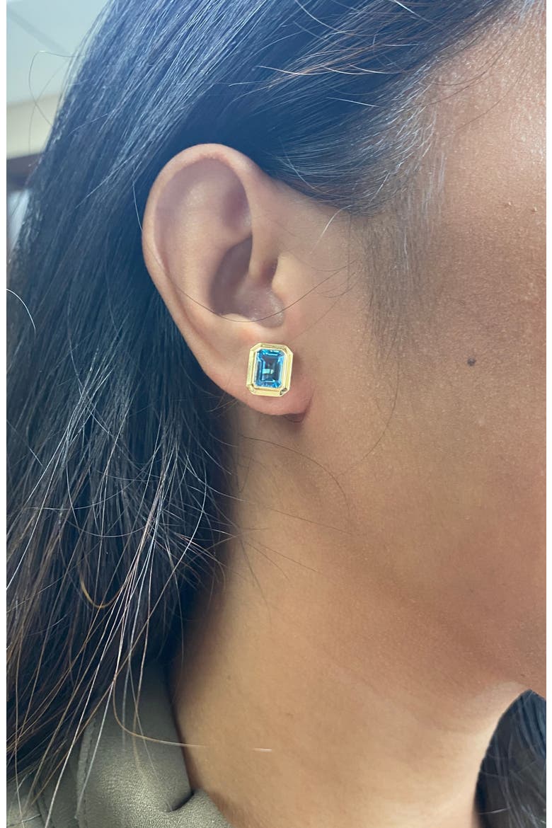 Manhattan Stud Earrings, Alternate, color, BLUE TOPAZ