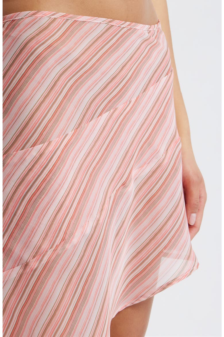 Harley Asymmetric Miniskirt, Alternate, color, PINK STRIPE