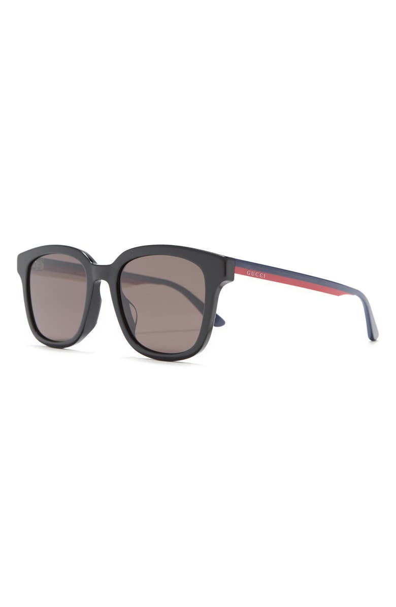 Gucci 53mm Rectangle Sunglasses, Alternate, color,