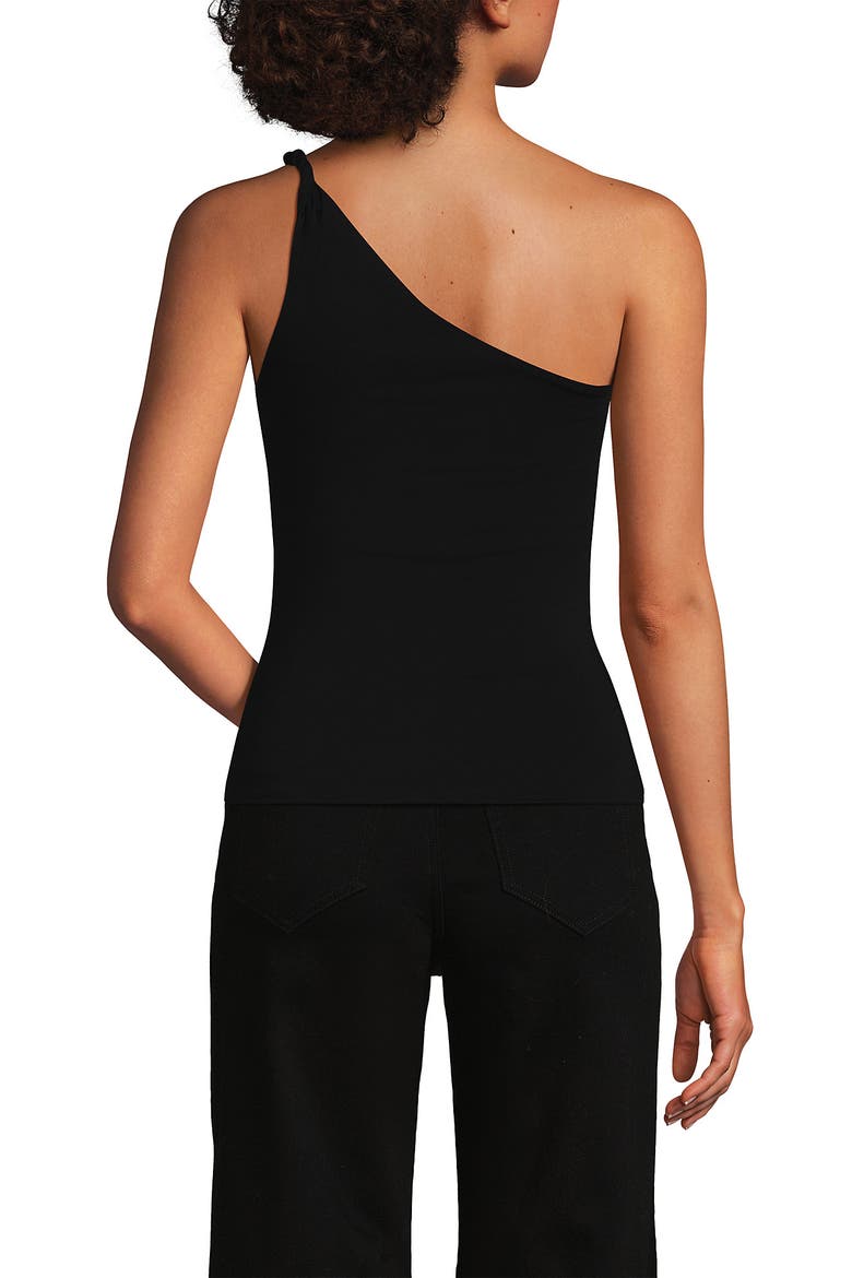Slender One Shoulder Top, Alternate, color, Black