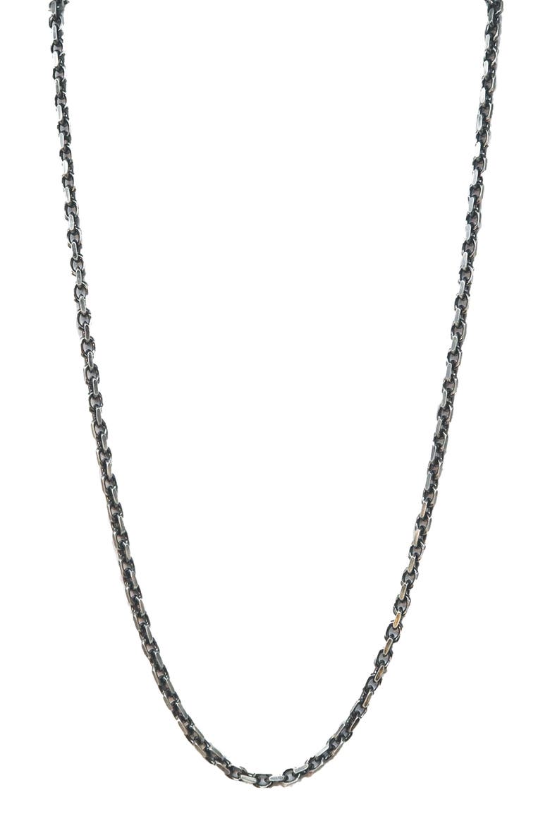 Romero Sterling Silver Cable Chain Necklace, Main, color, SILVER