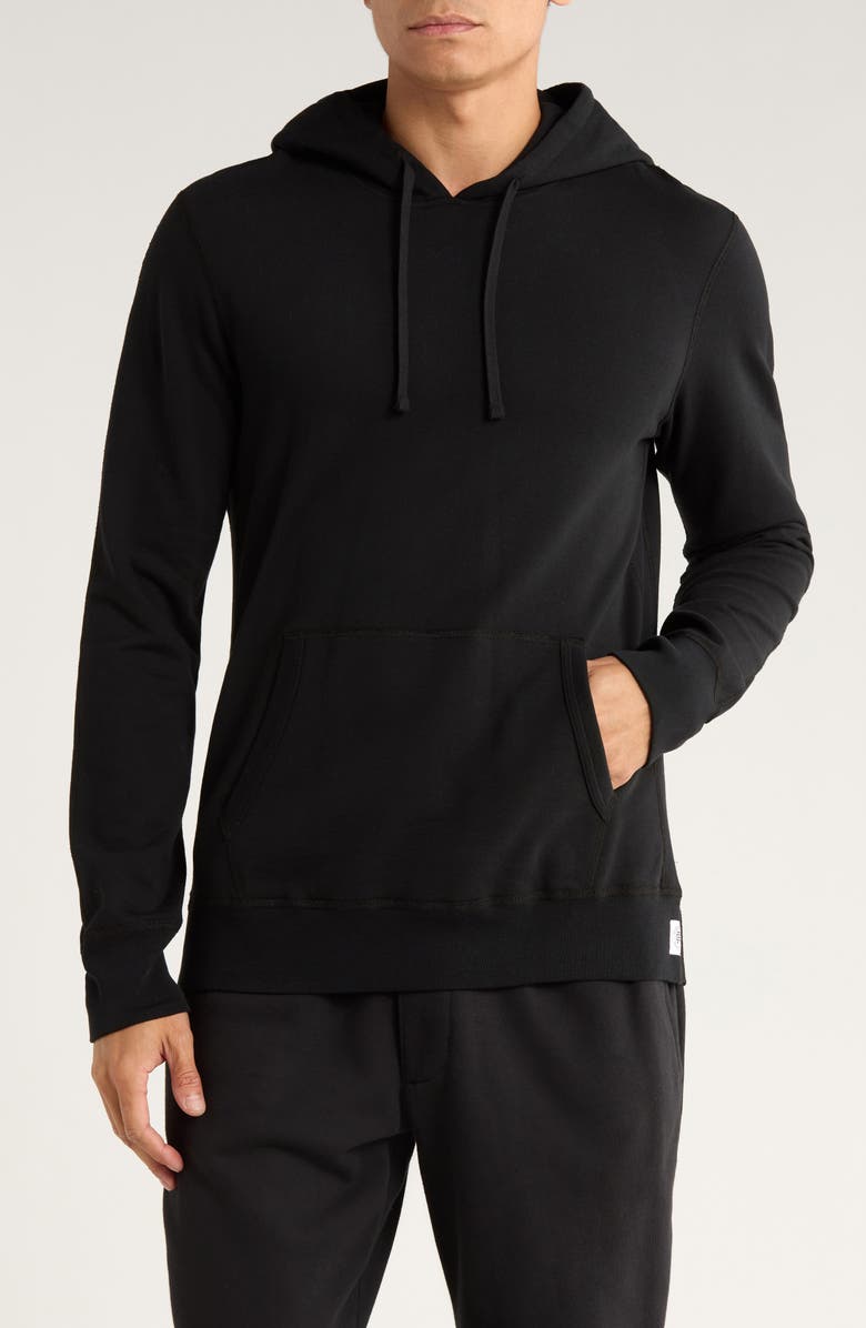 Reigning Champ Lightweight Terry Pullover Hoodie, Main, color, Black