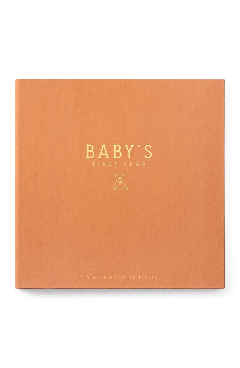 Lucy Darling 'Baby's First Year' Teddy Bear's Picnic Memory Book, Main, color, Rust