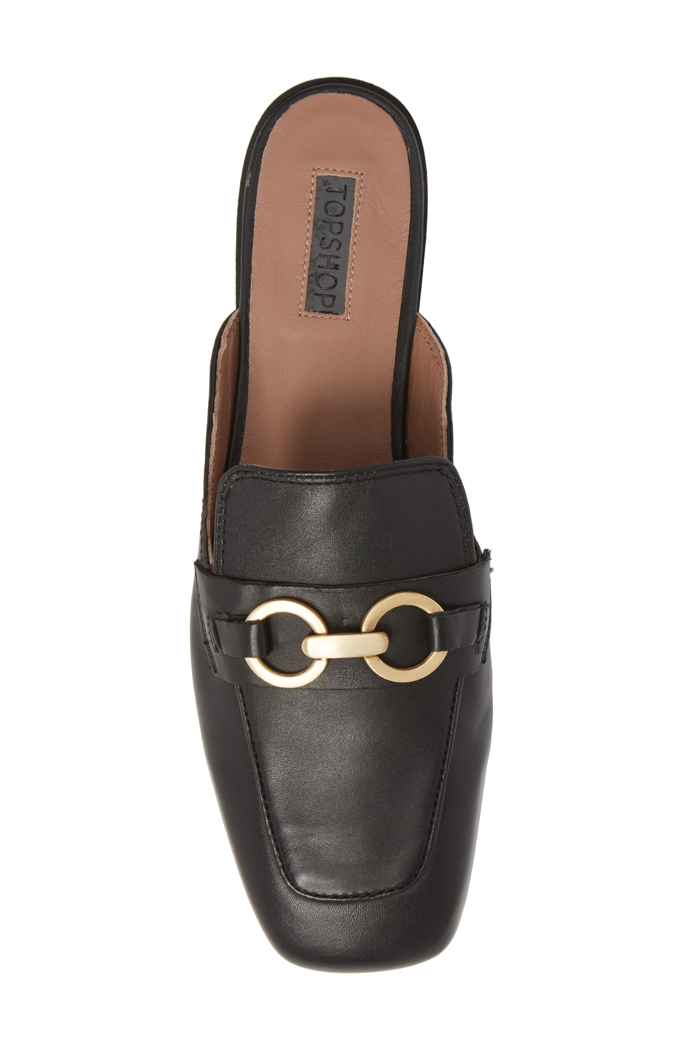 Topshop Kale Trim Loafer Mule, Alternate, color, 