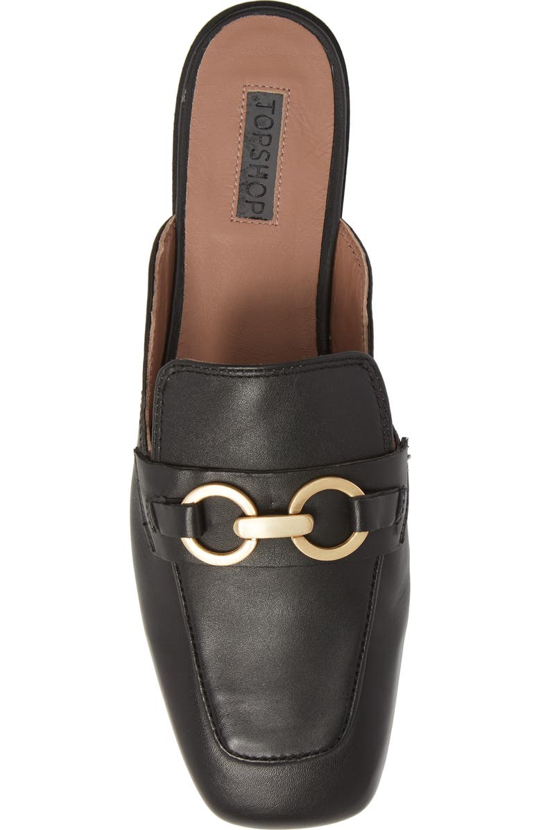 Topshop Kale Trim Loafer Mule, Alternate, color,