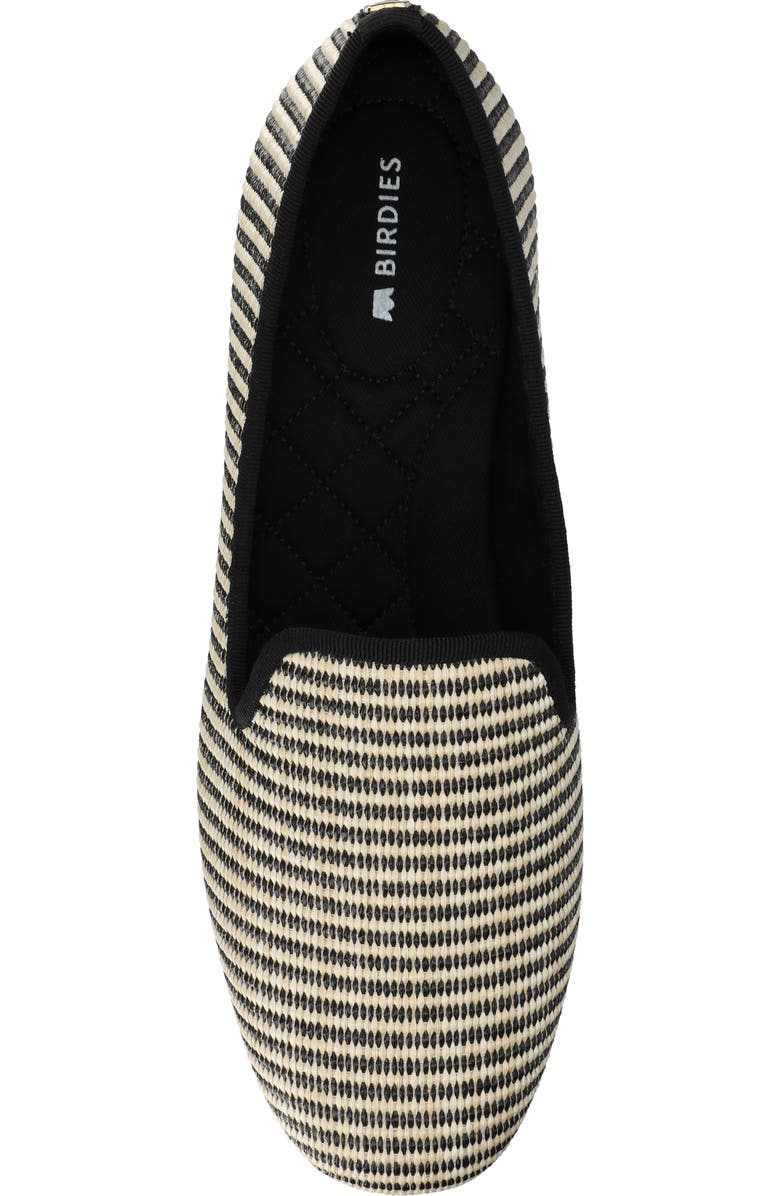 Birdies The Starling, Alternate, color, Black/Off White Raffia