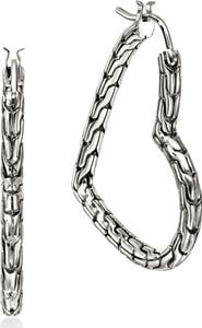 John Hardy Essentials Heart Hoop Earrings