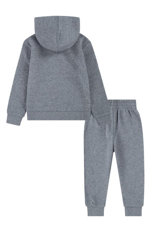 Jordan Kids' Brooklyn Fleece Full Zip Hoodie & Joggers Set In Gray