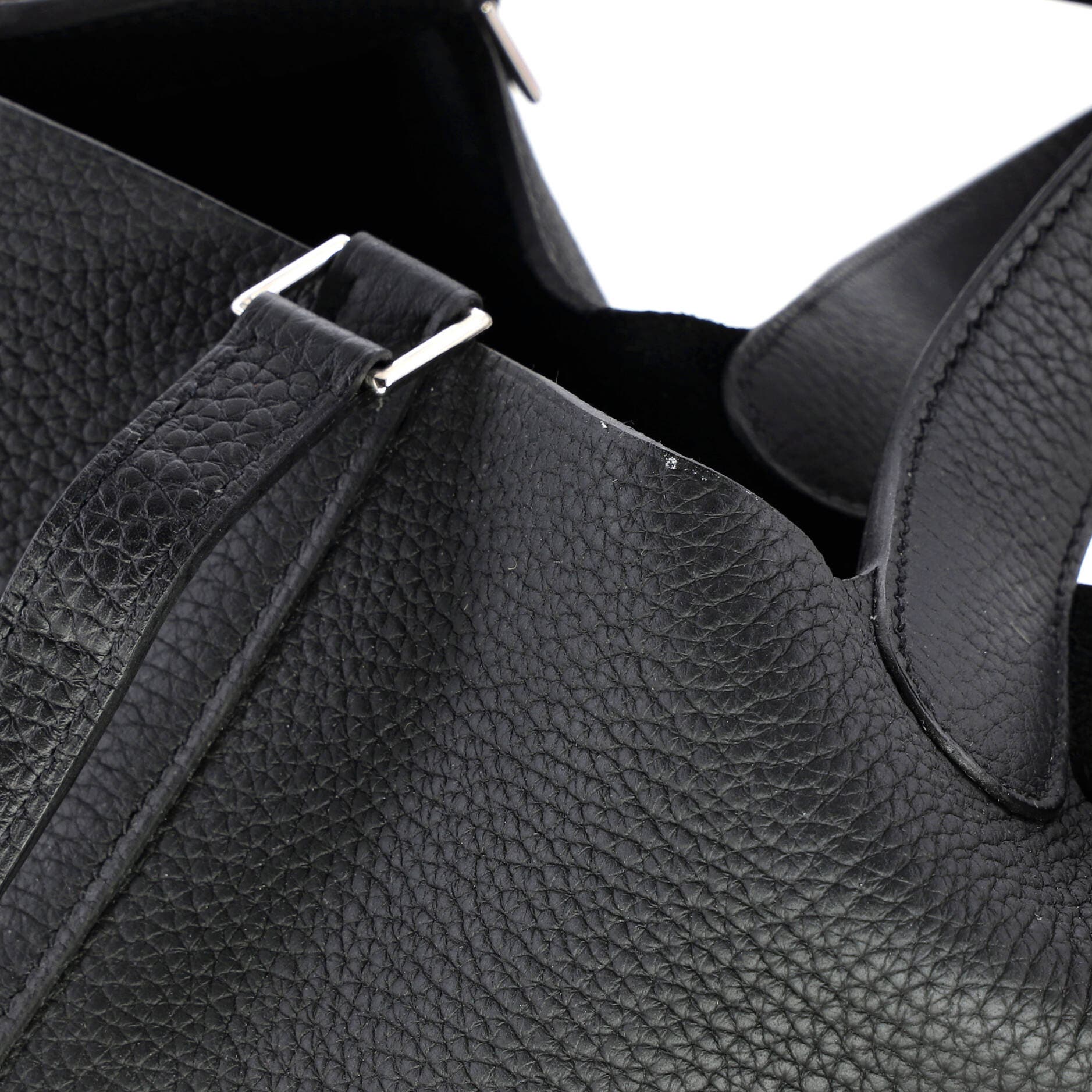 Pre-Owned Hermes Picotin Lock Bag Clemence MM, Alternate, color, Noir