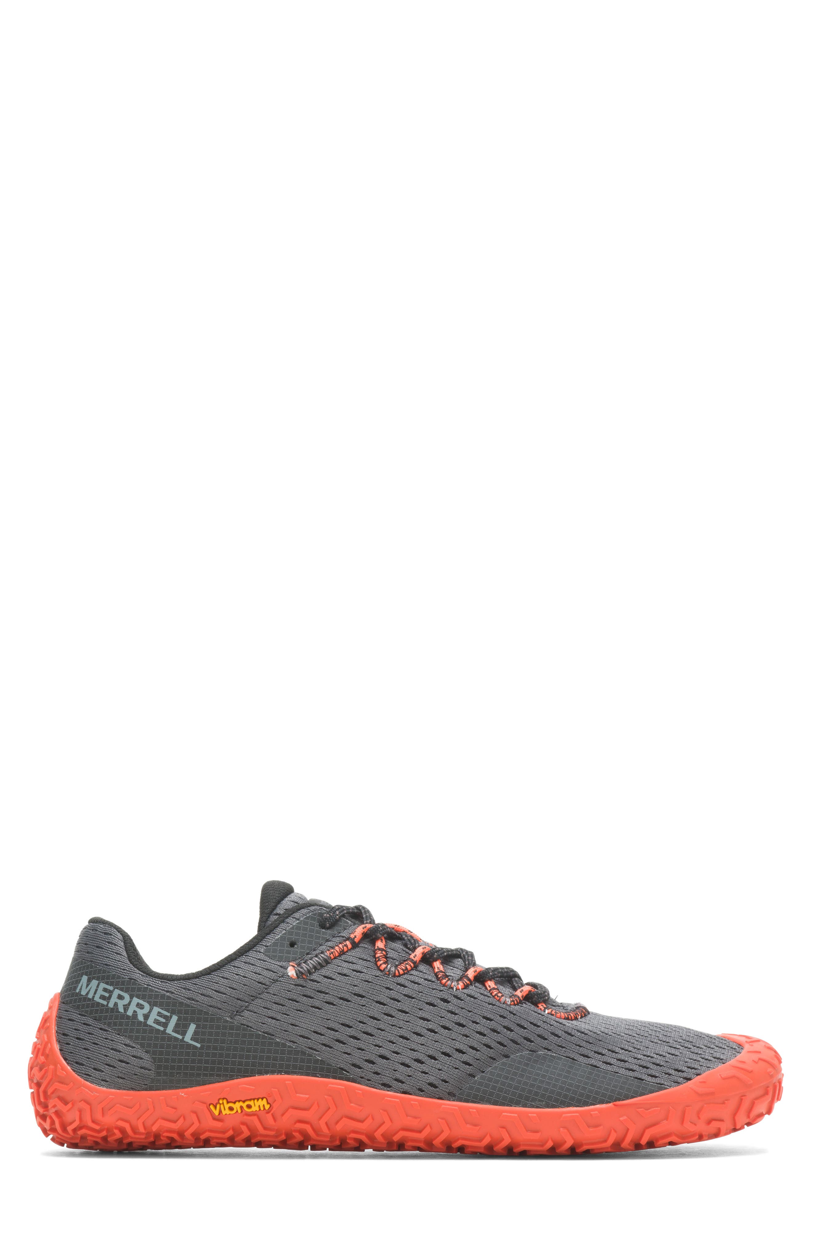 Merrell Vapor Glove 6 Trail Running Shoe, Alternate, color, Granite/ Tangerine