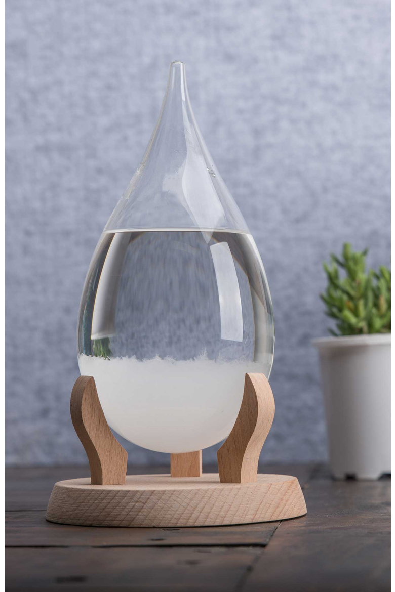 Teardrop Fitzroy's Storm Glass, Alternate, color, Clear