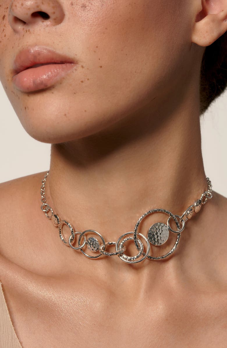 John Hardy Dot Hammered Multi Link Necklace, Alternate, color,