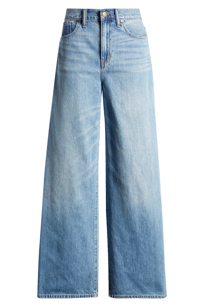Super Wide Leg Jeans, Alternate, color, LELANI WASH