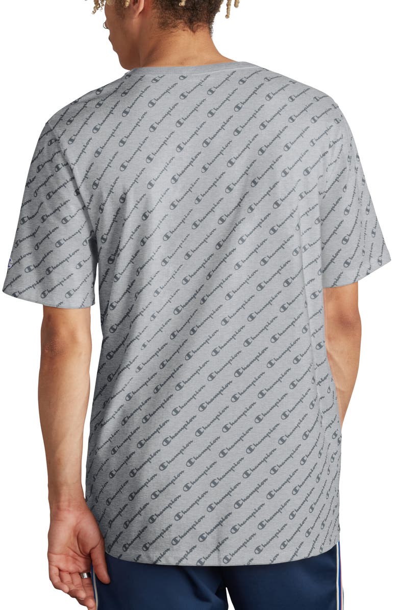 Champion All Over Logo Print T-Shirt, Alternate, color,