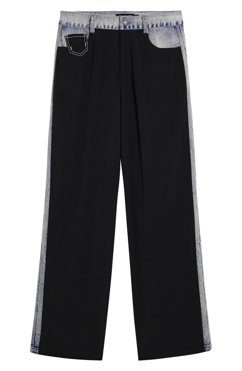 Desigual Wide Leg Pants, Alternate, color, Black