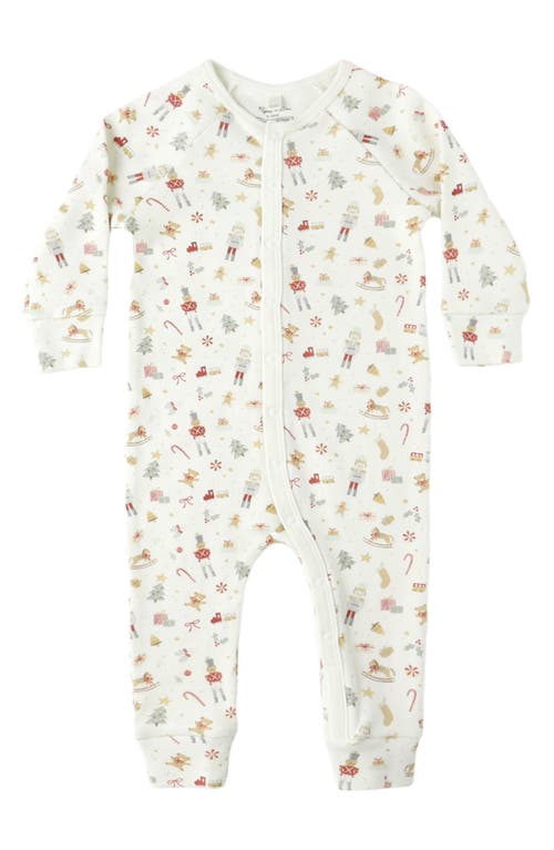 Rylee + Cru Babies' Winter Wonderland Cotton Romper In White