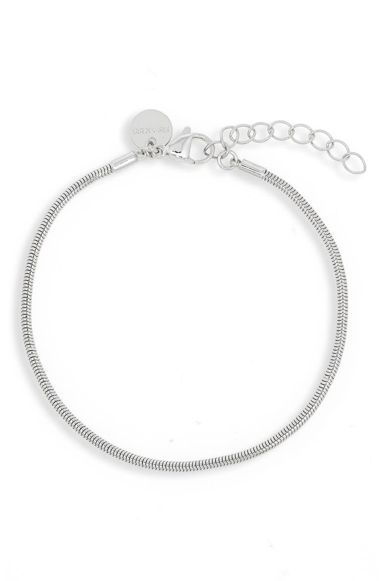 Sophia Snake Chain Bracelet, Main, color, SILVER