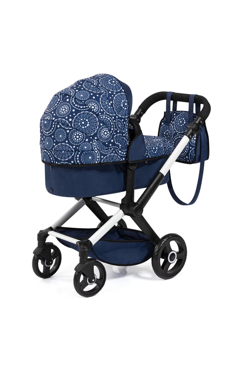 Bayer Design Xeo Pram Blue, White Circles, Convertible, Foldable, Alternate, color,