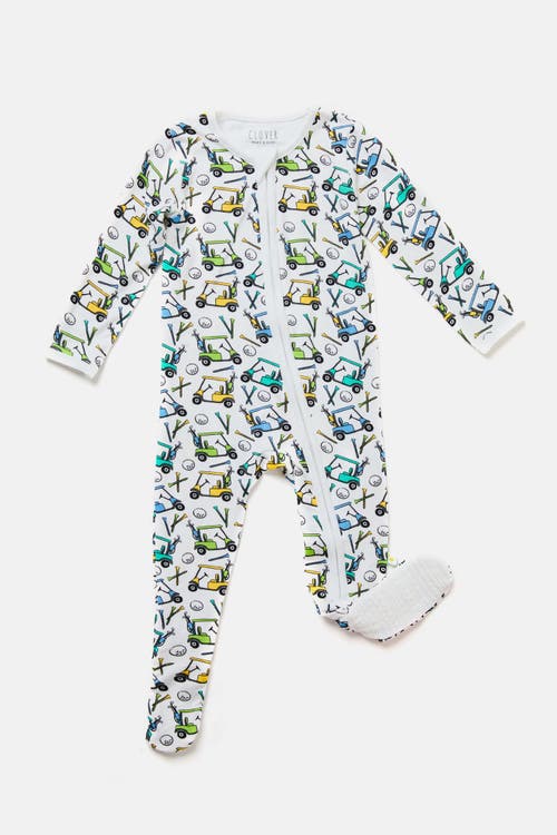 Clover Baby & Kids Soft & Stretchy Zipper Footie - Golf  product