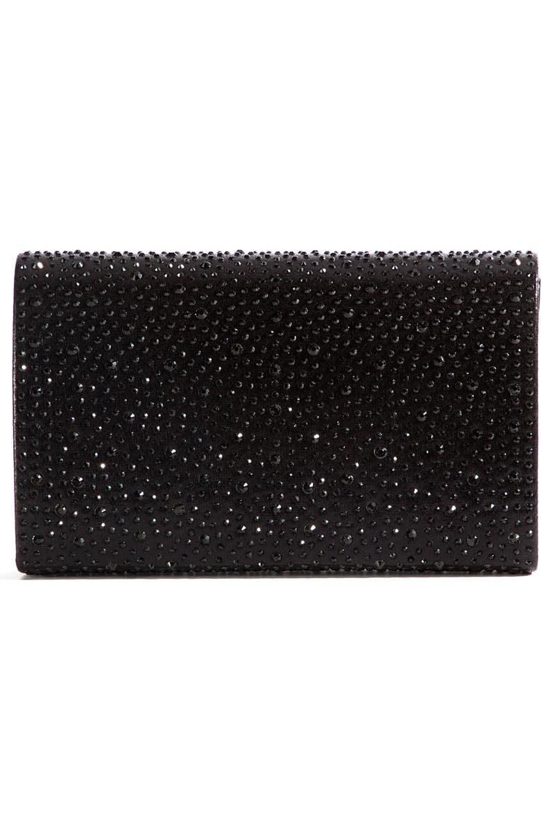 LADY COUTURE Rhinestone Envelope Clutch, Alternate, color, Black