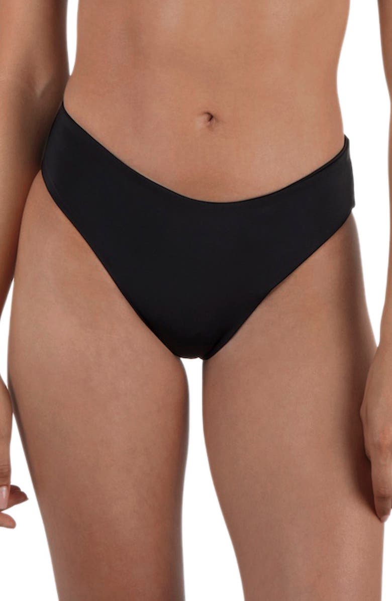 Hurley Solid Bikini Bottoms, Main, color, Black
