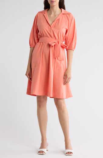 Puff Sleeve A-Line Shirtdress