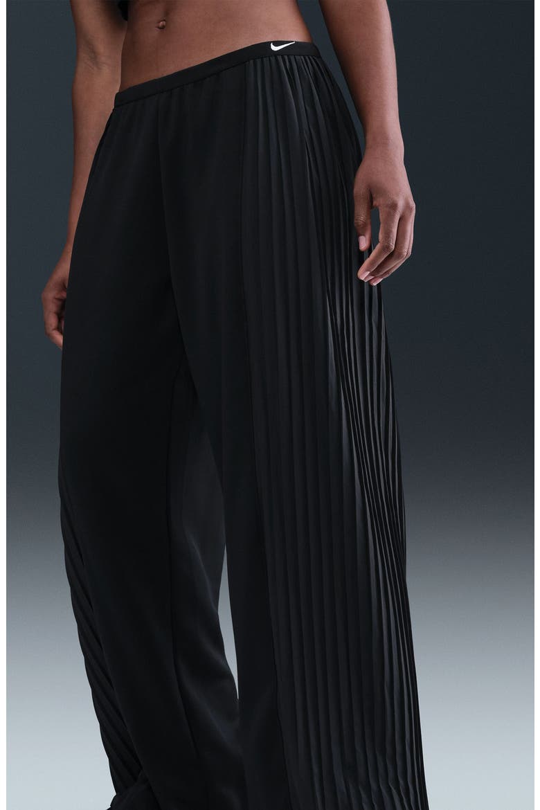 Pleated Wide Leg Pants, Alternate, color, 010 BLACK/SAIL