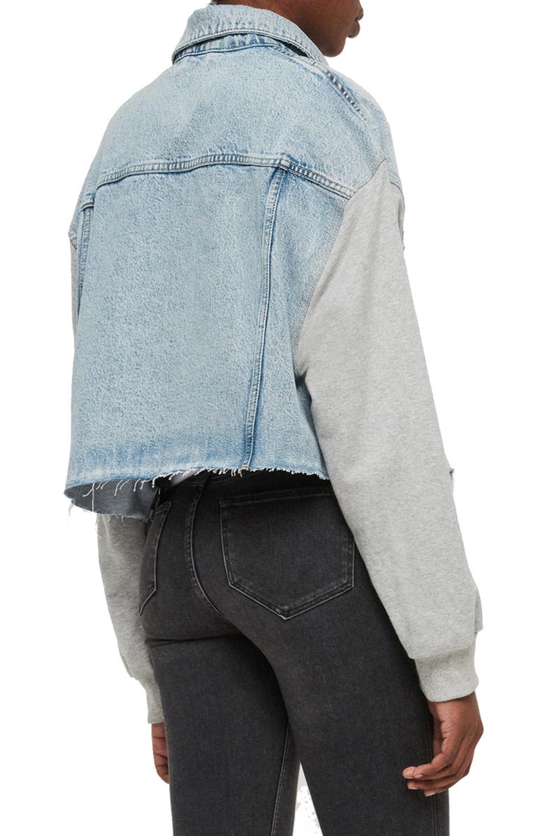 AllSaints Anders Denim Jacket, Alternate, color, 