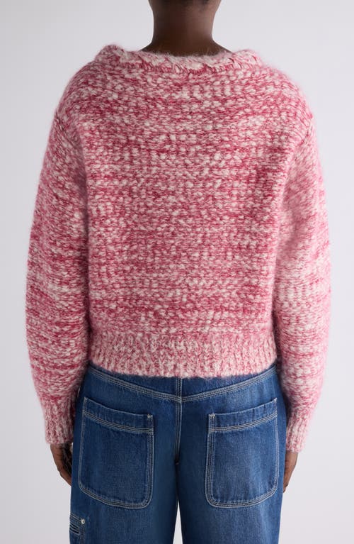Isabel Marant Dorota Alpaca & Mohair Blend Cable Sweater In Pink