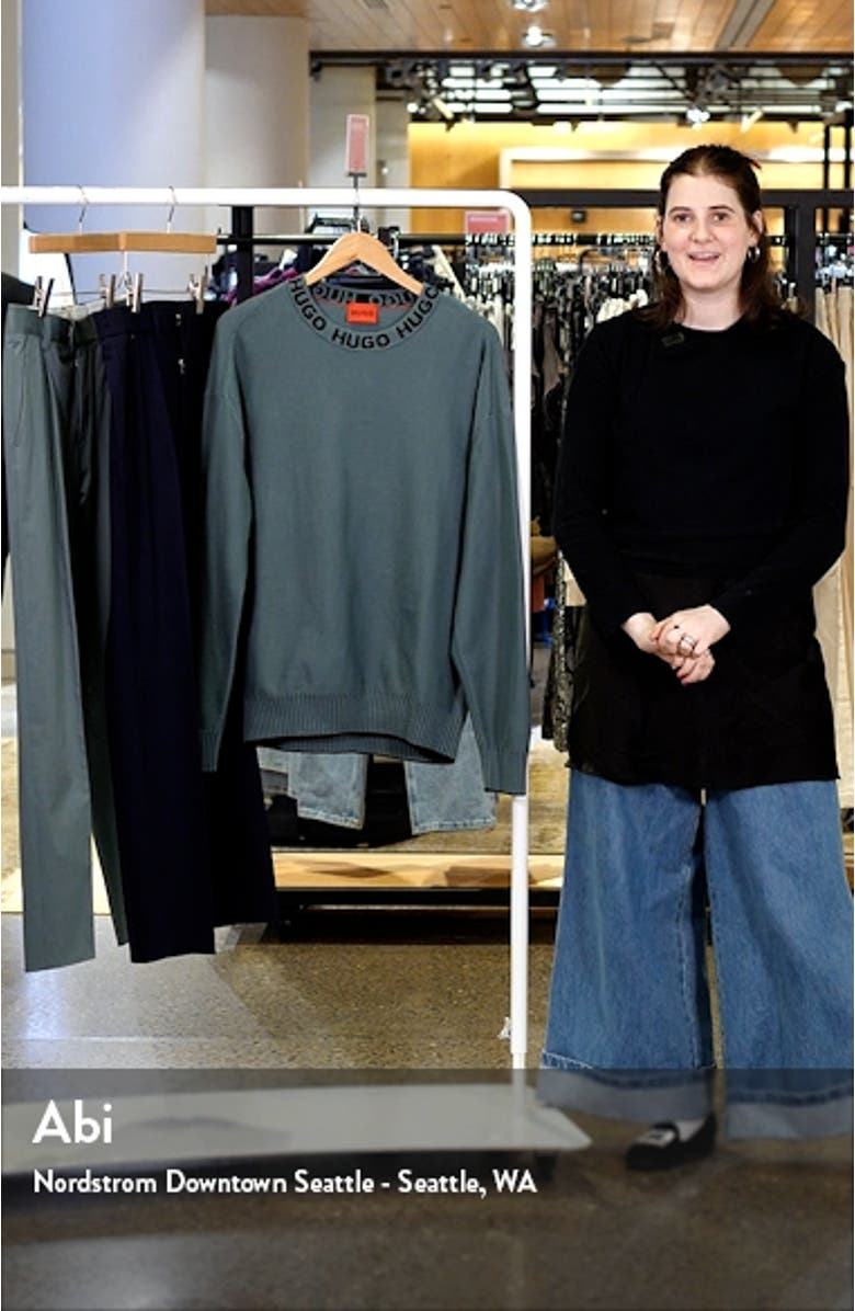 Smarlo Oversize Logo Collar Crewneck Sweater, sales video thumbnail