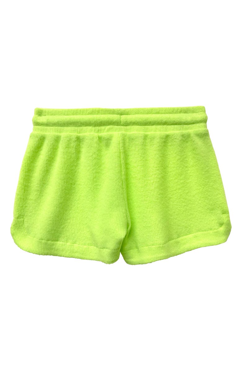 Suzette Collection Kids' Supersoft Waffle Shorts, Alternate, color, Lime Green