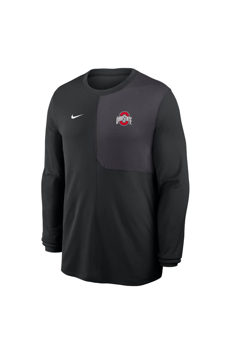 Nike Men's Nike Black Ohio State Buckeyes 2025 Sideline Coach UV Performance Long Sleeve T-Shirt, Alternate, color, 
