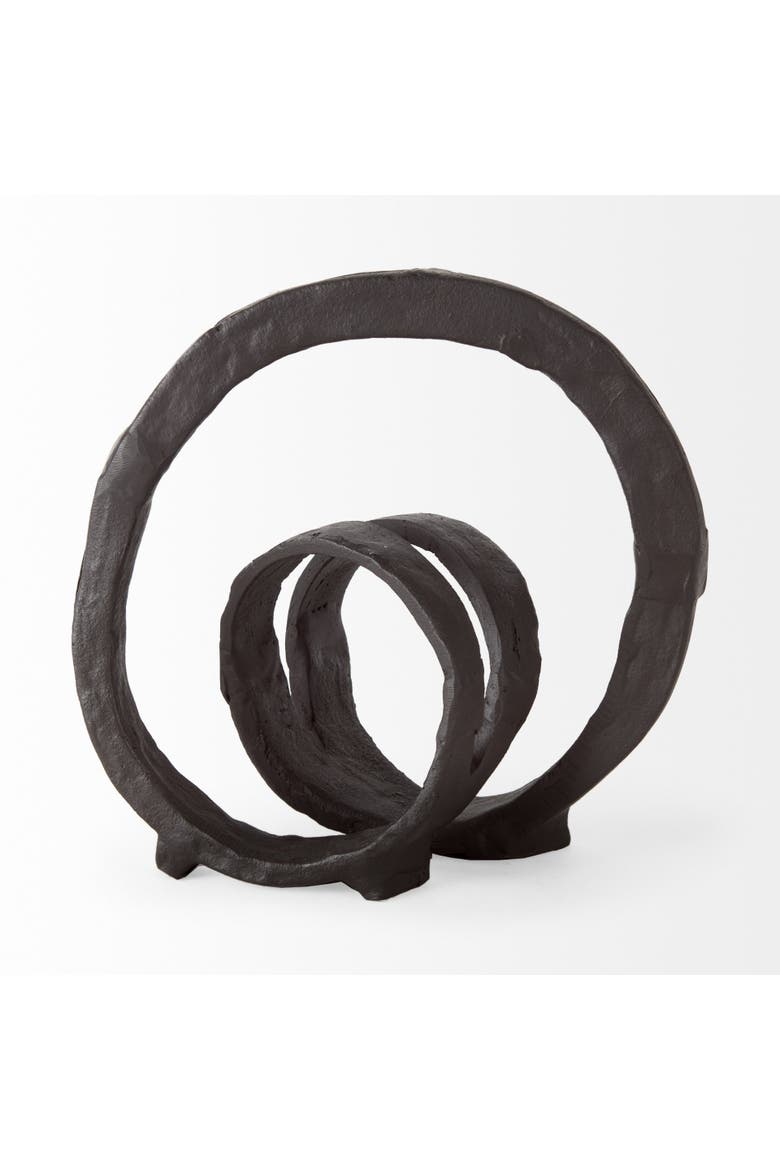 Stanislaw Metal Infinite Ribbon Sculpture, Alternate, color, Black