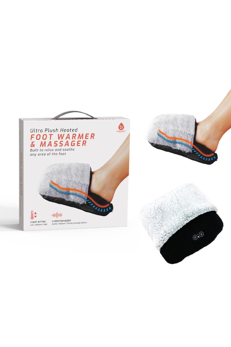 Heated Foot Warmer & Massager, Main, color, Grey
