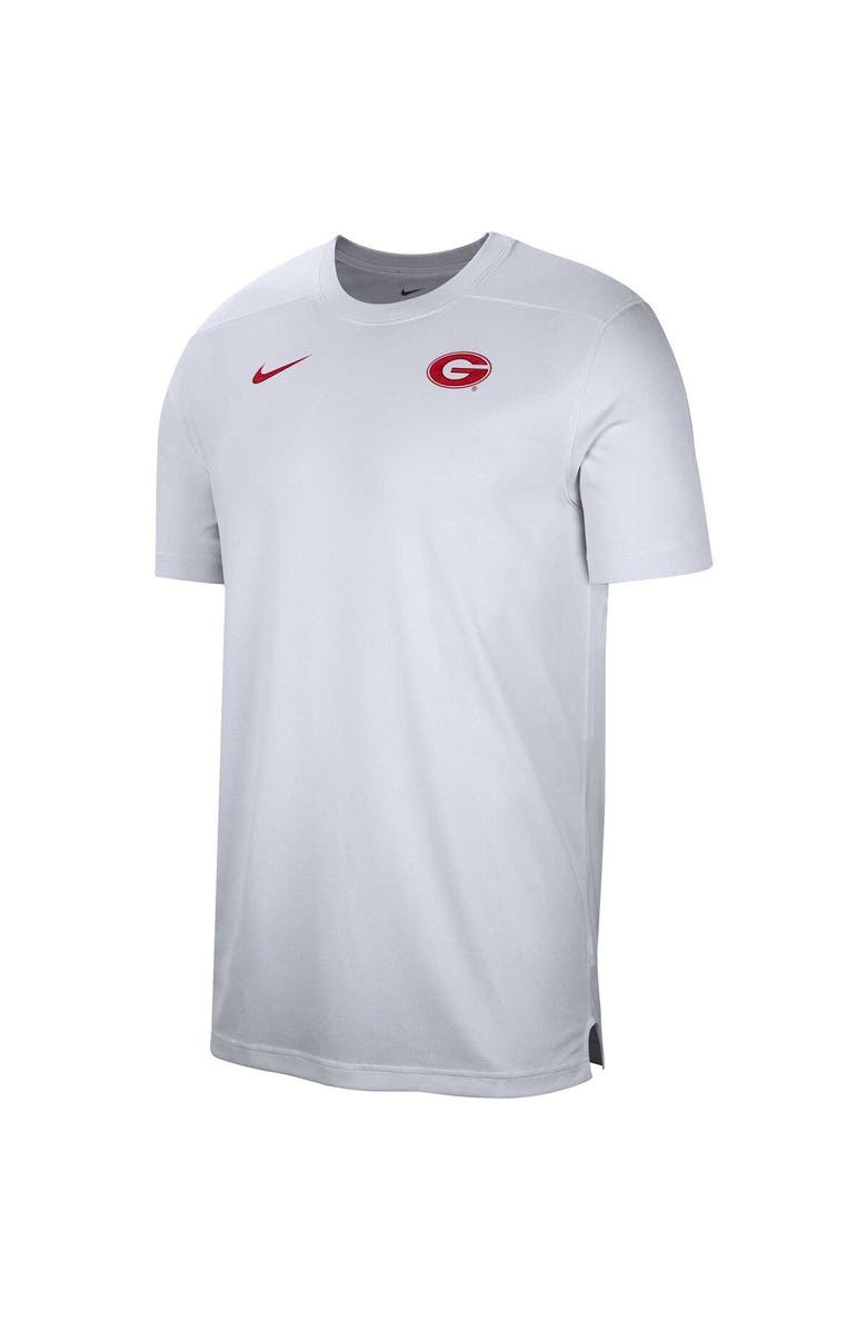 Nike Men's Nike  White Georgia Bulldogs Sideline Coaches Performance Top, Alternate, color, 