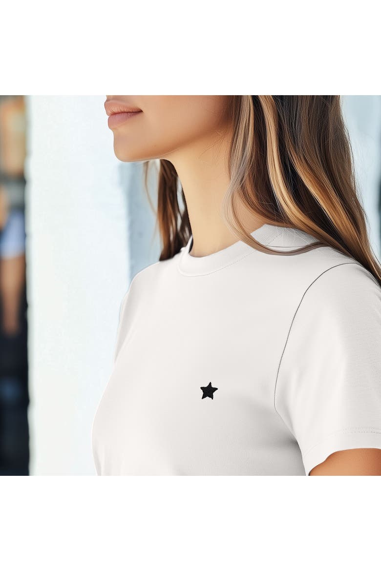 Womens Lil Star Lightweight Jersey Tee, Alternate, color, Vintage White
