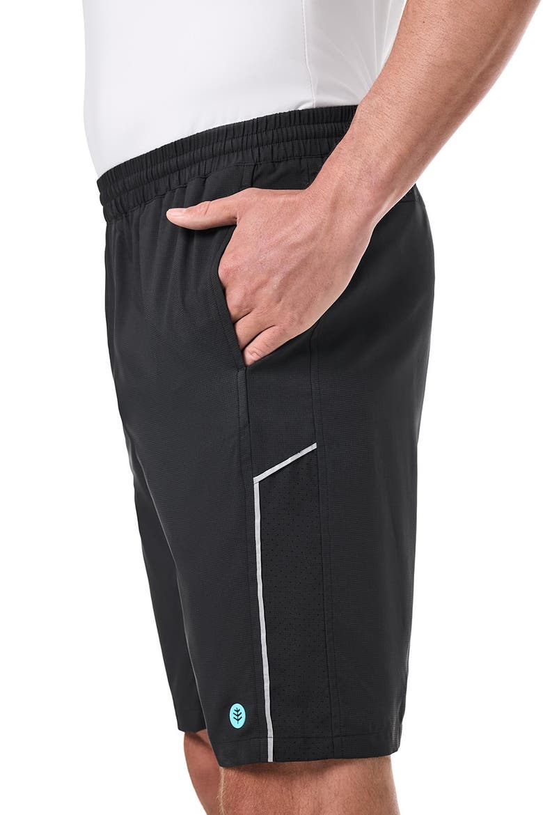 Men's Outpace Tennis Shorts, UPF 50+ Sun Protection, Alternate, color, Black