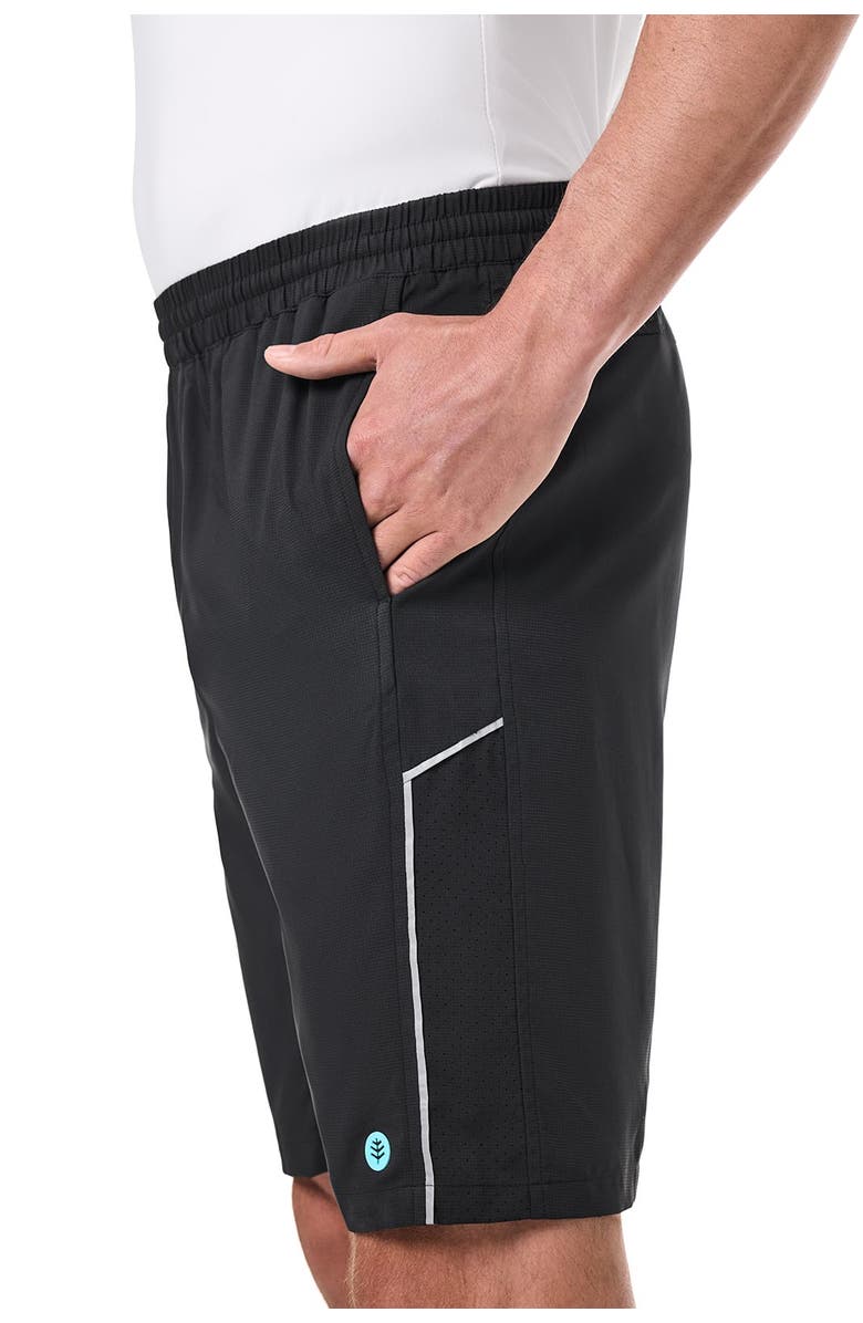 Coolibar Men's Tennis Shorts - UPF 50+ Sun Protection - Outpace, Alternate, color, Black